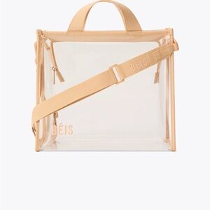 BEIS Transparent Bag with Tan Accents